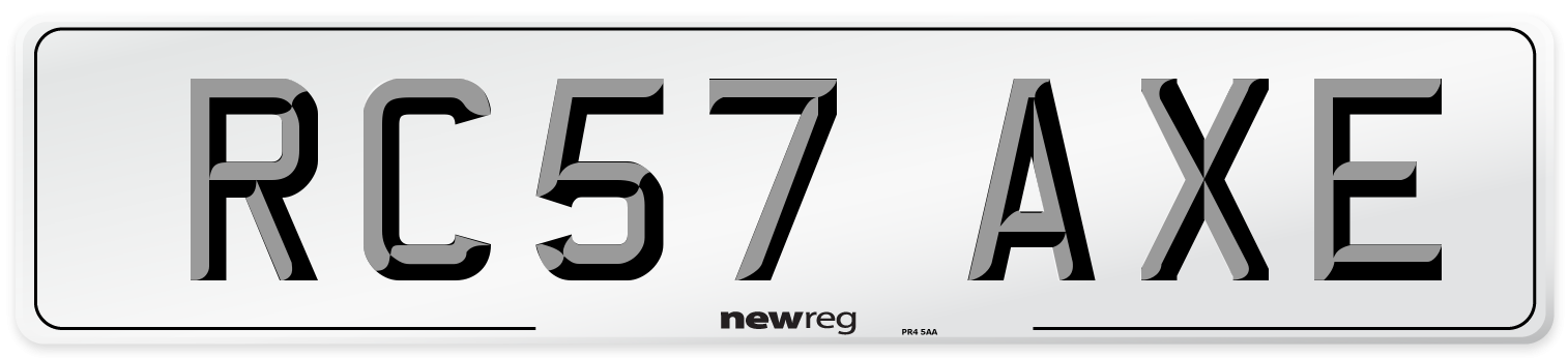 RC57 AXE Number Plate from New Reg